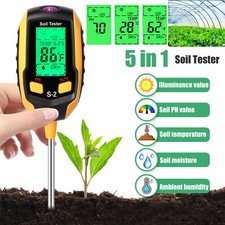 5in1 Digital PH Soil Tester LCD Moisture Plan...