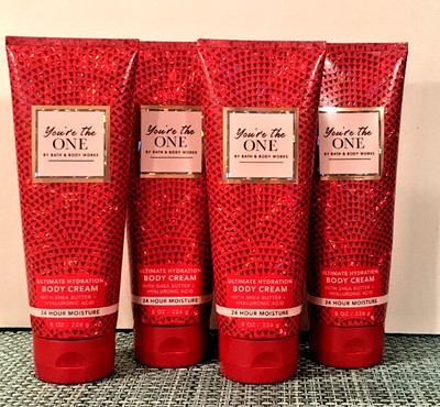 YOU'RE THE ONE ULTIMATE HYDRATION BODY CREAM 8 OZ BATH BODY WORKS lot / set x 4