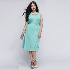Lane Bryant Embellished Tank Dress Necklace Tank Plus Size 14/16 26/28 1X 4X NWT