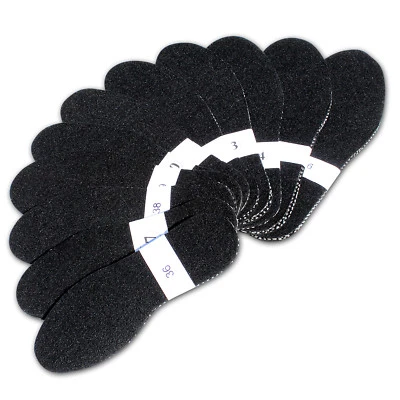 New Nonslip Therm Warm Black Felt Insoles Shoe Inlay Sole Shoes Boots 27-48 SIZE