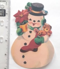 3D Vintage Snowman Christmas Flower Stocking Scrapbook Card Embellishment 3963