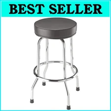 Comfortable Swivel Bar Stool - 29" Height, Chrome Plated with Anti-Slip Legs