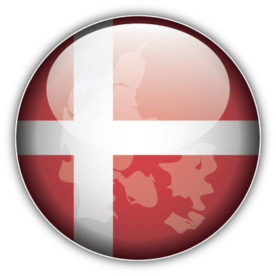 Denmark Map Flag Glossy Label Car Bumper Sticker Decal 5'' x 5''