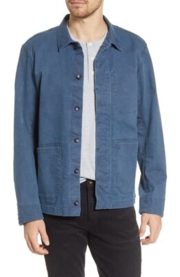 Rag & Bone 257873 Men's Workwear Shirt Jacket Blue Size Small