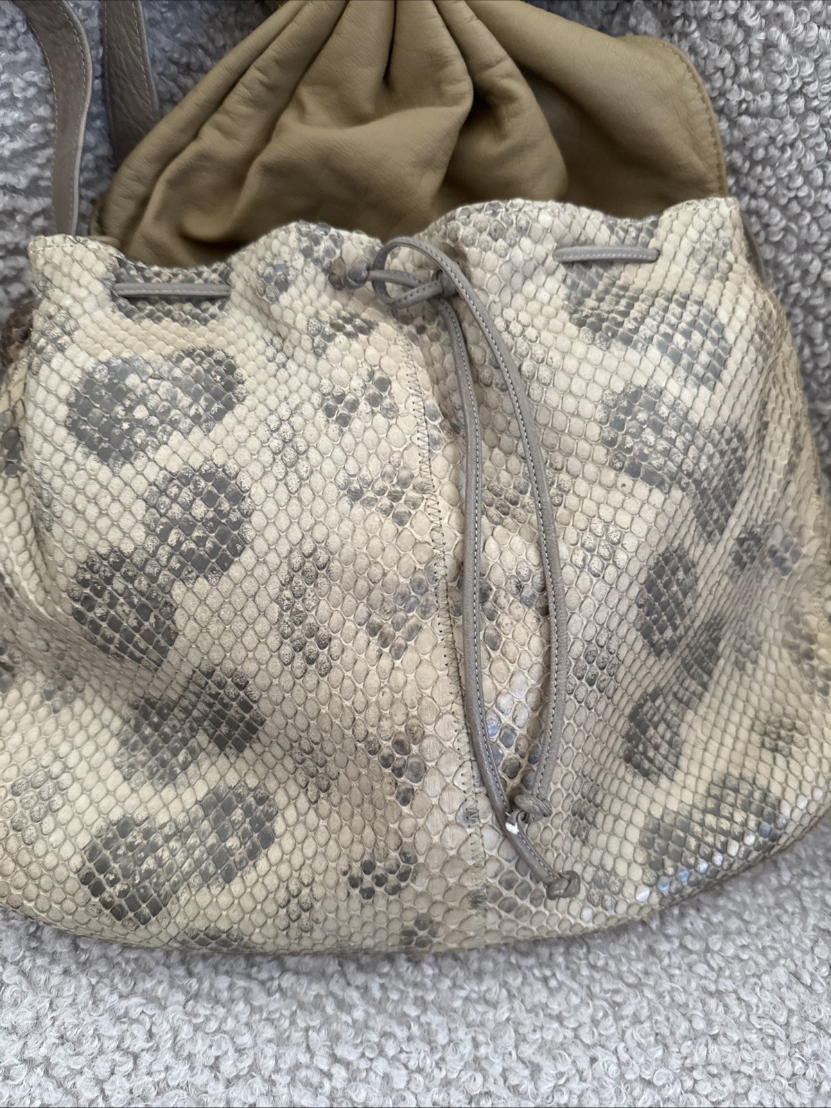 CARLOS FALCHI PYTHON SNAKESKIN CROSSBODY BAG Vint… - image 7