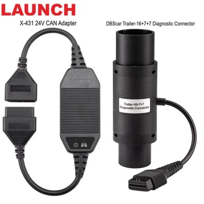 LAUNCH X-431 24V CAN Adapter & LAUNCH DBScar Trailer-16+7+7 Diagnostic Connector