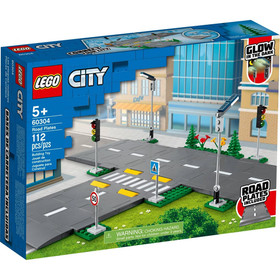 LEGO City Road Plates Building Set with Traffic Lights 60304