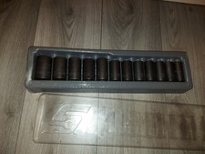 Snapon 1/2 Drive Semi Deep Impact Metric Socket Set 12 Piece