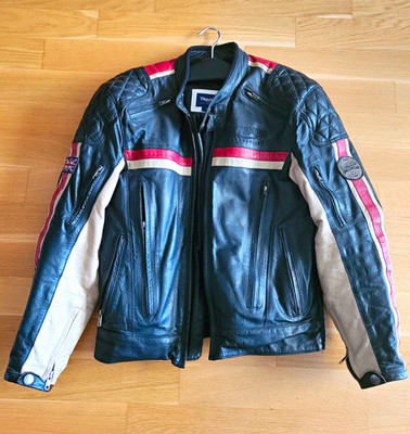 Triumph Stockton Motorrad Lederjacke Vintage Gr.50 (UK 40) - Soko Wien Kult!