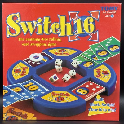 Tomy Switch 16 Würfel Rolling Card Swapping Game 2003 komplett REPRINTED INSTRUCTION