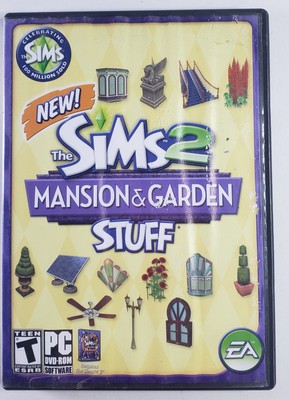 Sims 2 Mansion & Garden Stuff PC CD ROM Game with Manual & Code *NOT TESTED*