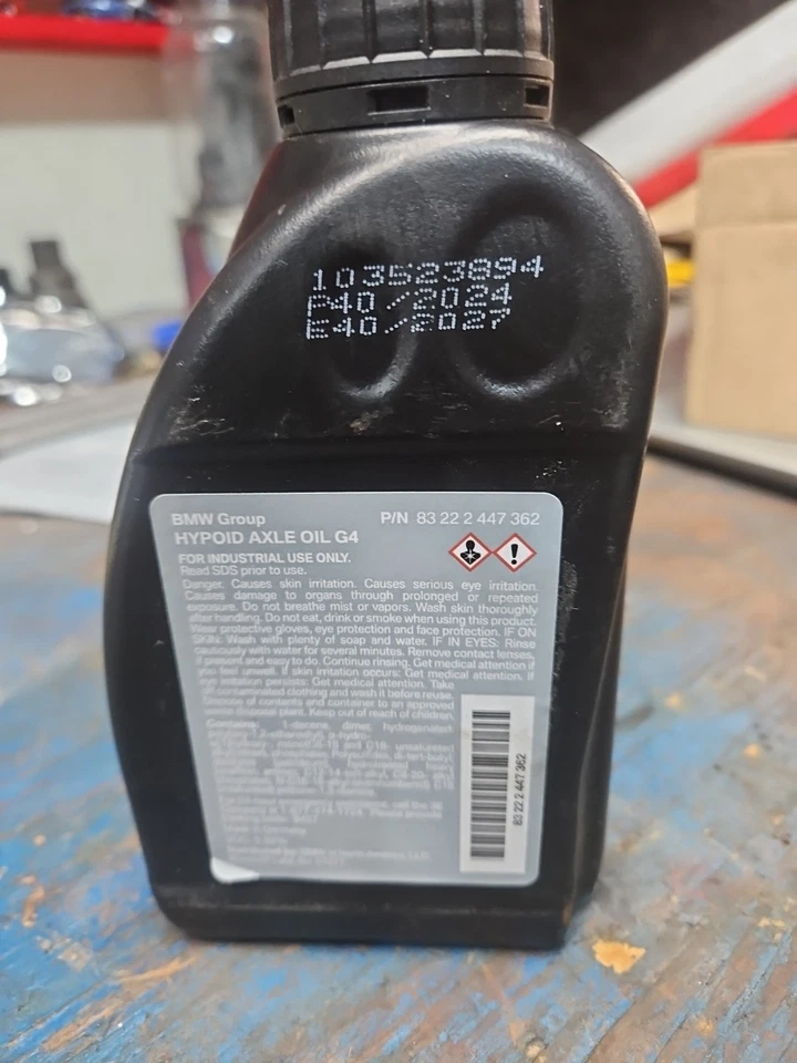 Aceite de eje hipoide BMW G4 16,9 OZ/500 ml NUEVO SELLADO 83222447362 M diferencial trasero Foto 2 de 2
