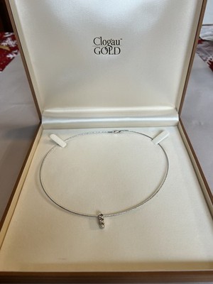 Clogau Gold 18k 3 Diamond Pendant with 9k Wire Choker!