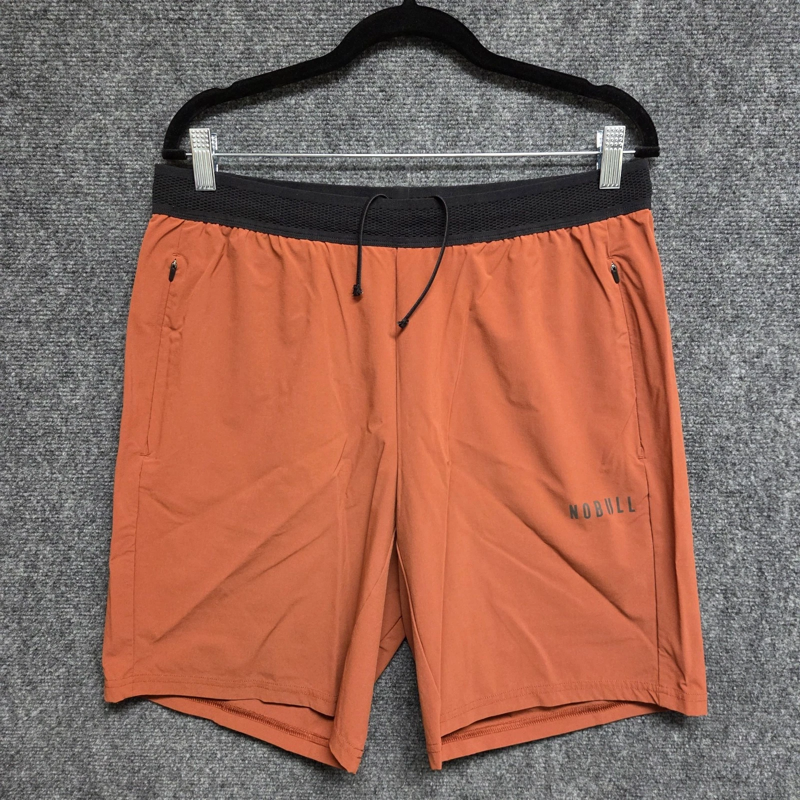 Nobull Shorts Mens Large Orange Gym Training Workout Lightweight Unlined Short