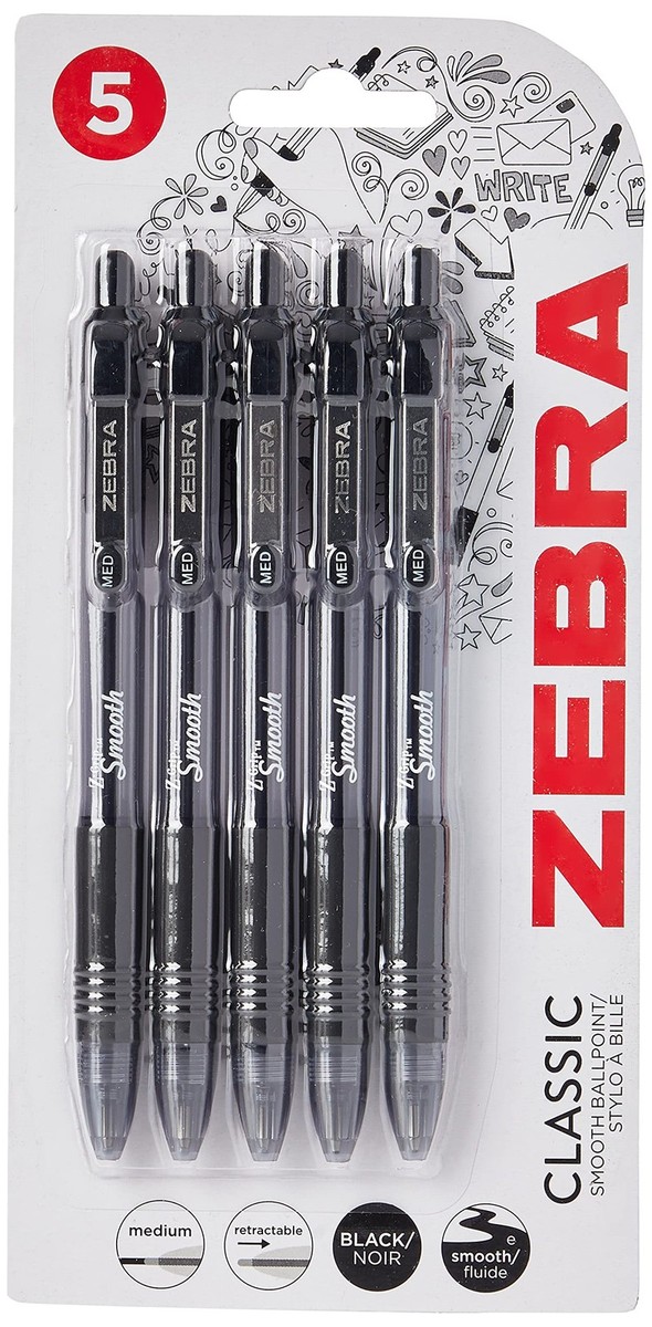Zebra Z-Grip Smooth Mini Penne A Sfera Retrattili, Punta 1,0 Mm, Inchiostro Rosso, Confezione Economica Da 12 Pezzi