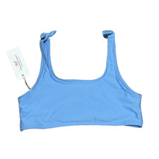 Vineyard Vines Women  s Tie Shoulder Bikini Swimwear Seersucker - Ocean Size XL