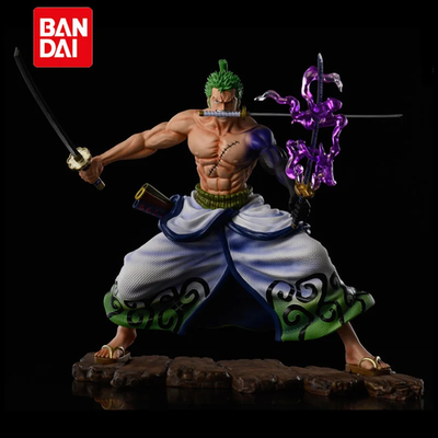 #ad New 20cm One Piece Roronoa Zoro Figure GK Anime PVC Action Model Doll Toy Gift $32.99