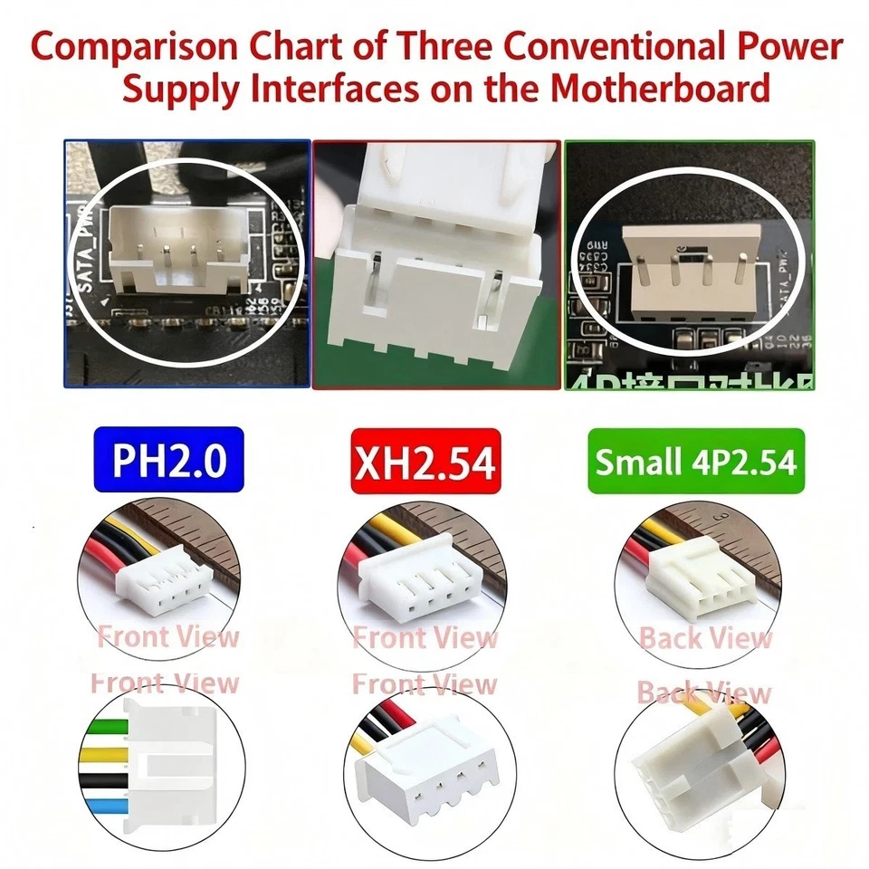 SATA 7+15 Pin Female to SATA 7 Pin Molex IDE PH 2.0 Mini 4Pin Power & Data Cable - Image 4 of 4
