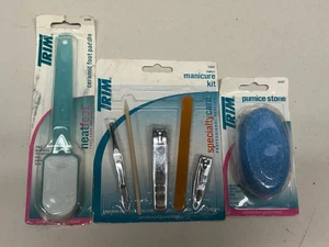 3 Ensemble d'entretien de pied en maille avec kit de manucure