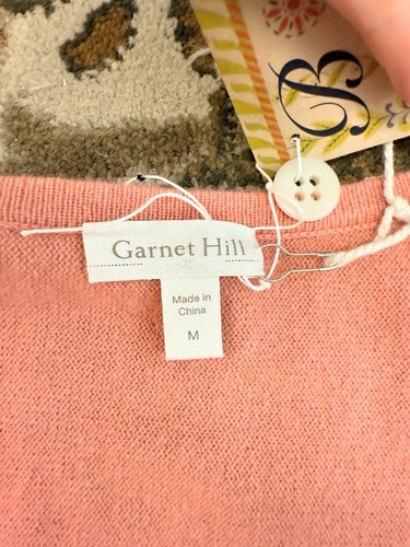 Garnet Hill NWT cashmere batwing oversized coral sweater - Picture 4 of 8