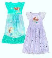 Disney Ariel Little Mermaid Girls Fantasy Gown 2-Pack Size 6 Polyester NWT