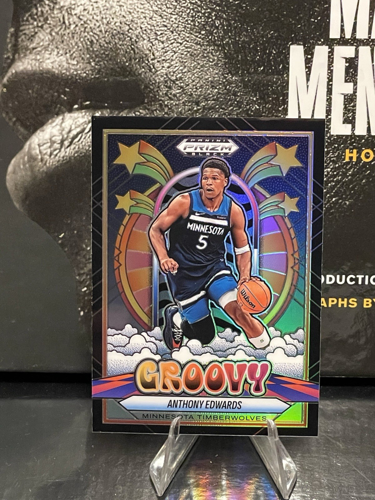 2024 Panini Prizm Black ANTHONY EDWARDS Groovy SSP Case Hit #8