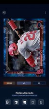 Topps Bunt Chrome Sapphire '25 Nolan Arenado Image Variation Iconic DIGITAL