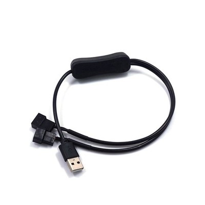 Usb To Dual 4pin Pc Fan Sleeved Power Adapter Cable Cpu Case Fan Connector Pwm 5