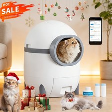 Smart Automatic Cat Litter Box, Equipped with App Control, Odor Removal, Gift,g