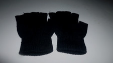 Black Fingerless Knitted Gloves-Brand New in Package 