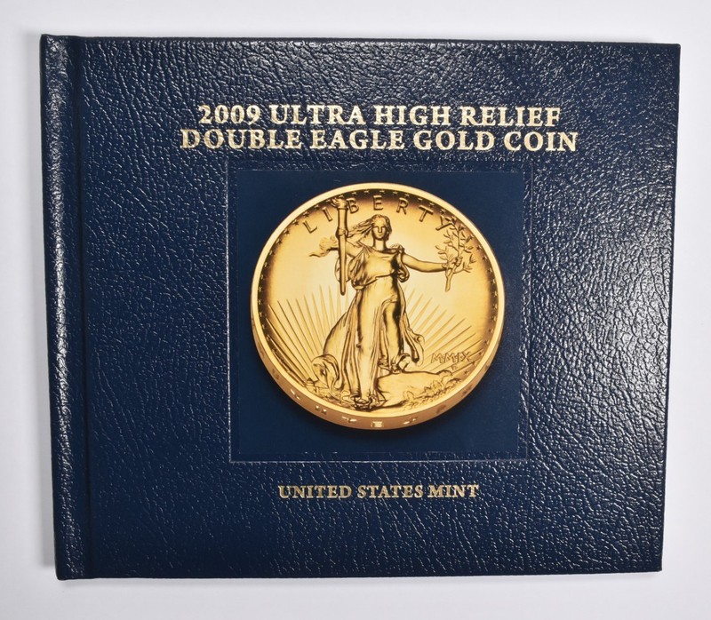 2009 Ultra High Relief Double Eagle Gold Coin Hardcover Companion Book *1673