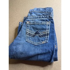 Ariat B5 Slim Boys Blue Denim Jeans Medium Wash Straight Leg Size 16 Slim
