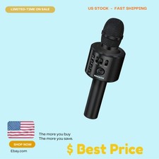 Portable Handheld Karaoke Microphone with Bluetooth for Home Parties and Events