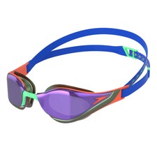 Speedo Fastskin Pure Focus Mirrored Goggles, Cobalt / Pop Volcan