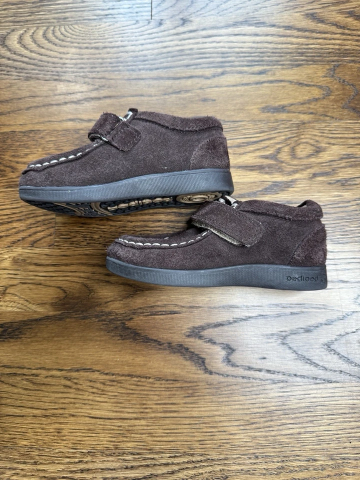 Pediped Flex Toddler Brown Suede Moccasin Style Boots Strap 25 (8.5) - Image 4 of 4