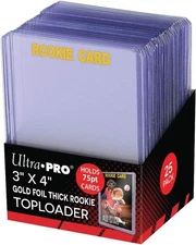 Card Toploader Protector Thick Gold