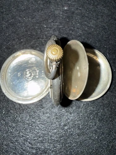 Antique Longines .800 Silver Pocket Watch Paris Grand Prix 1900 Case Vintage