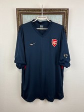 Vintage Nike Arsenal Football Shirt Soccer Train Jersey Gunners Blue Size XL