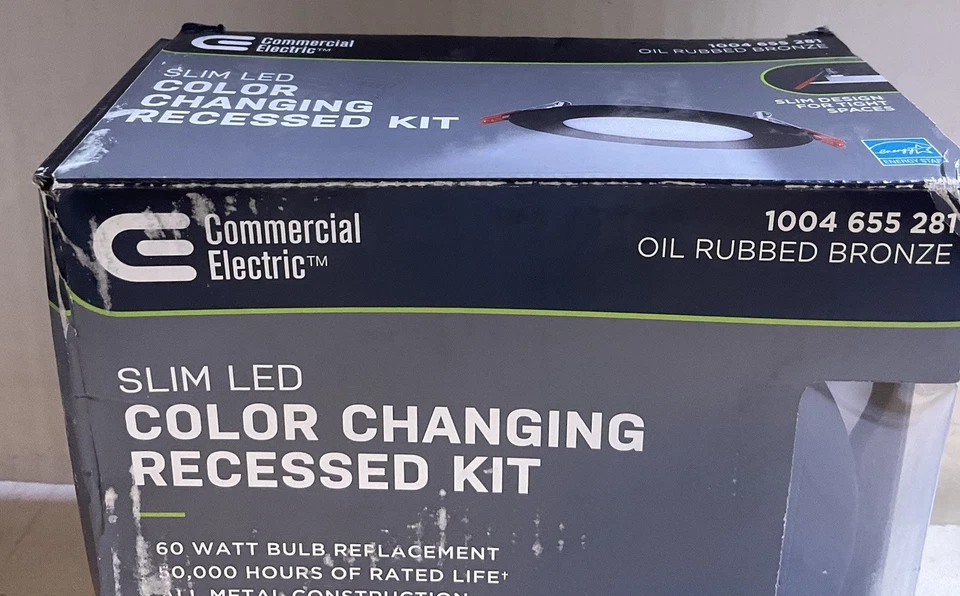 6PK Commercial Electric Ultra Slim 4" Canless Recessed LED Kit Oil Rubbed Bronze - Image 3 of 4