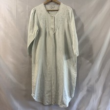 Vintage Miss Elaine Roses Nightgown Pale Blue Pajamas Cottagecore Modest S