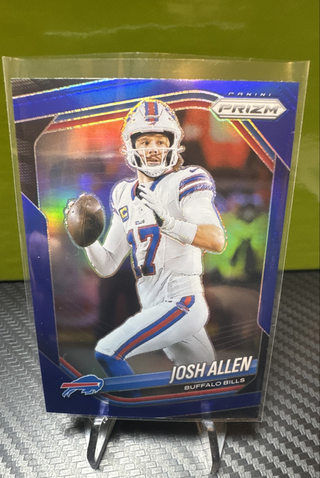 2025 Panini Prizm #167 Josh Allen True Blue Prizm SSP Buffalo Bills
