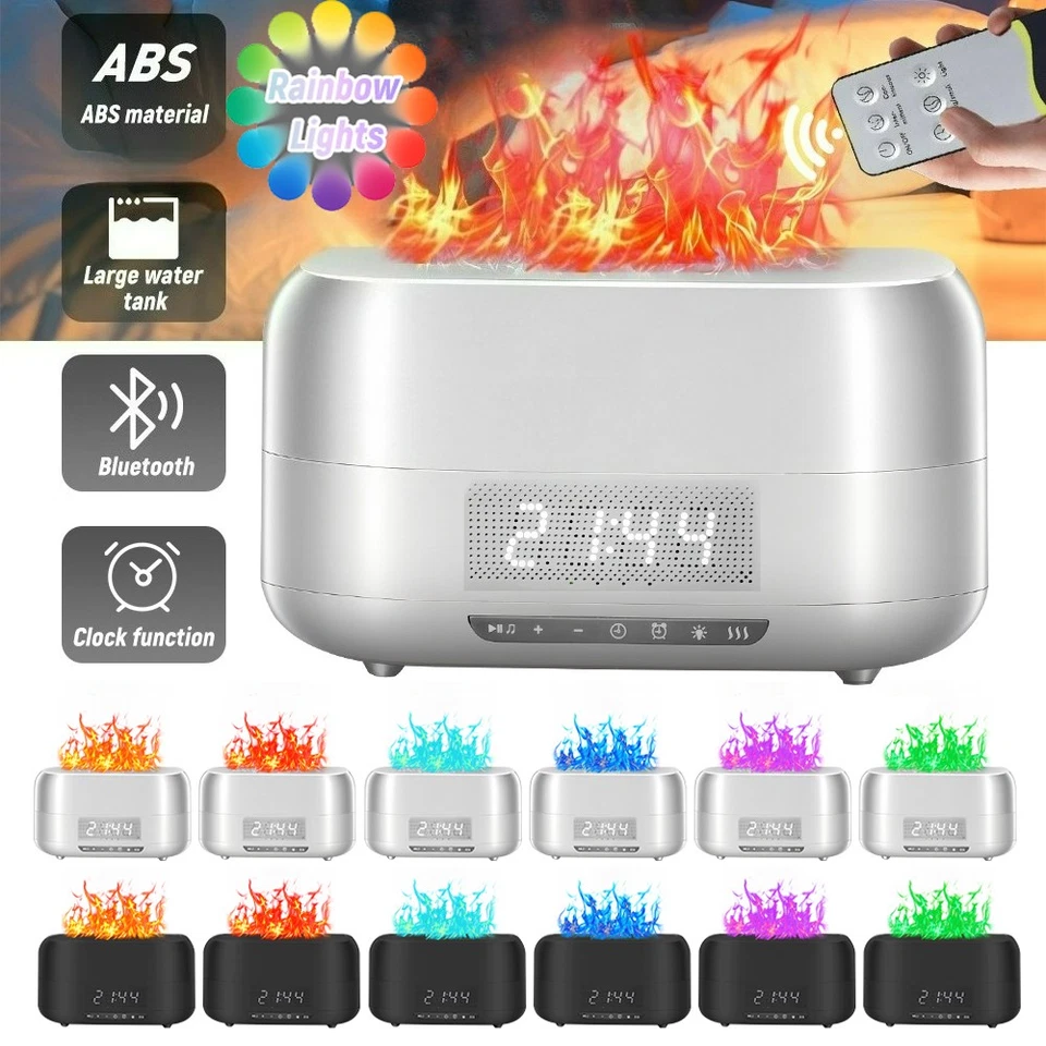 Ultrasonic Essential Oil Aroma Diffuser Humidifier Bluetooth Speaker Alarm Clock - Image 2 of 4