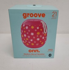 Onn Groove Medium Barrel Speaker w/ Bluetooth IPX5 - PINK
