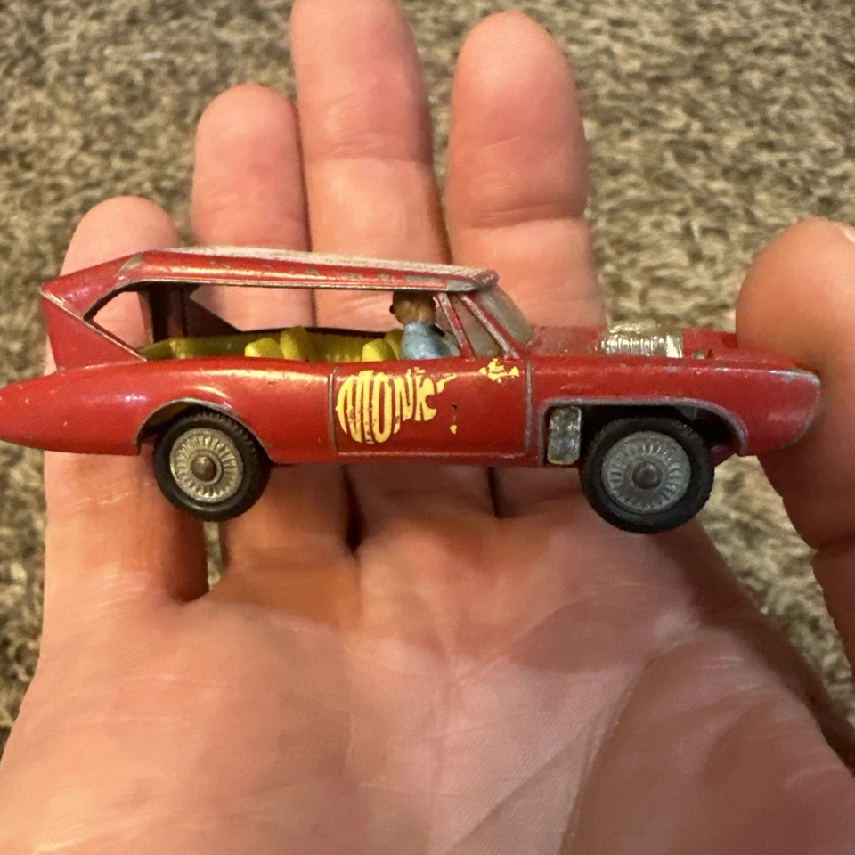 The Monkees Monkeemobile Husky Red 1960s Diecast Car Corgi Vintage - Image 3 of 4