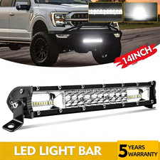 Dual Row 14inch 480w Led Light Bar Spot Flood Combo Work Car Atv Suv 15 16