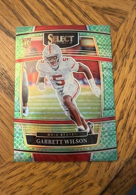 2022 Panini Select Draft Picks -  Garrett Wilson #4 Dragon Scale Prizm (RC)