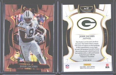 2025 Panini Select #67 Josh Jacobs Copper Prizm Shock #/899
