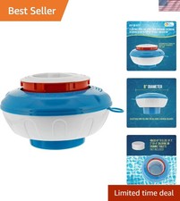 Luxurious Floating Pool Chlorine Dispenser with Refill Indicator - 8" Diameter
