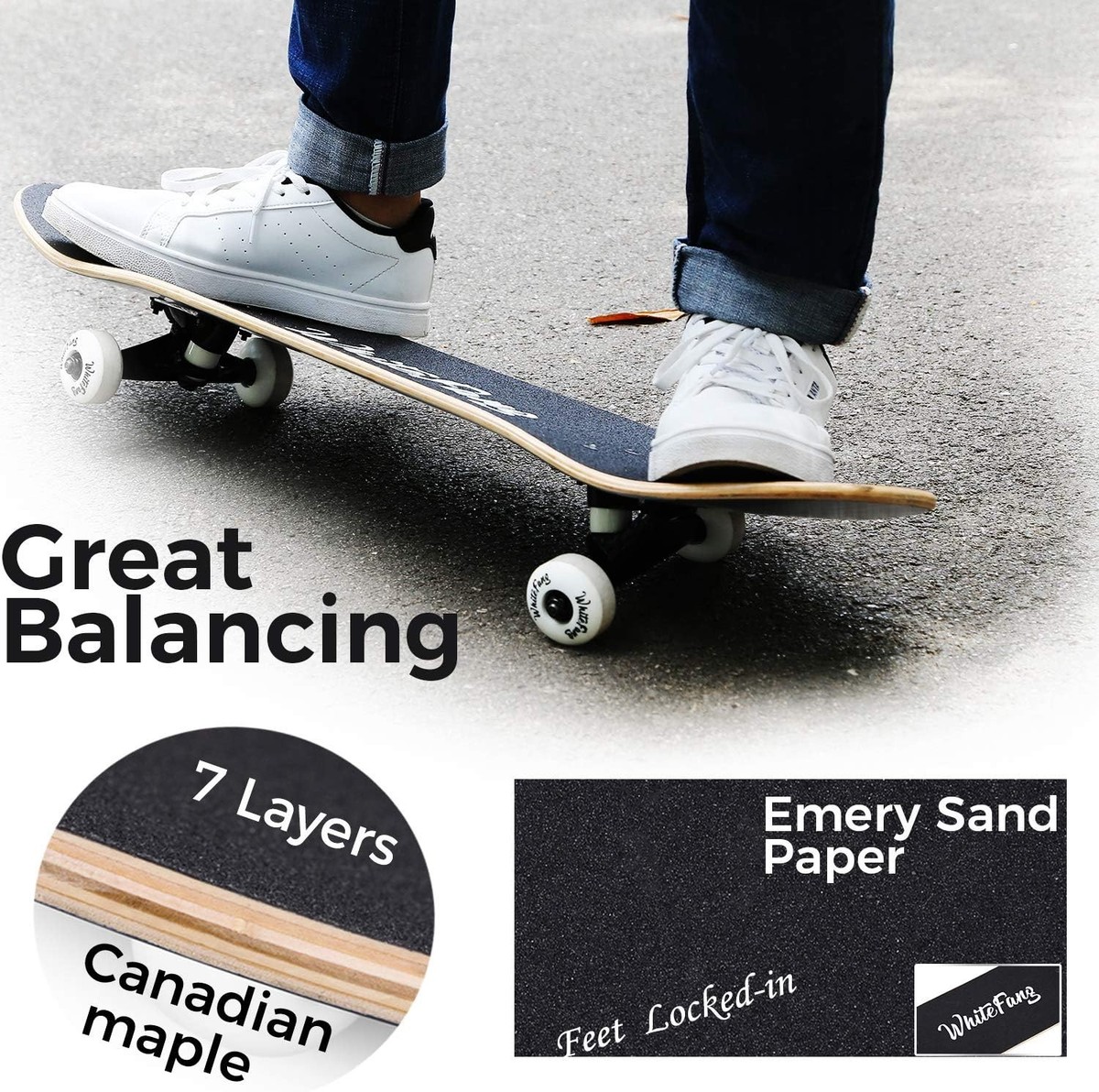 Fingerboard LEEFAI Pro – Deck 29x96 Mm érable, Trucks 4.0, Roues Uréthane