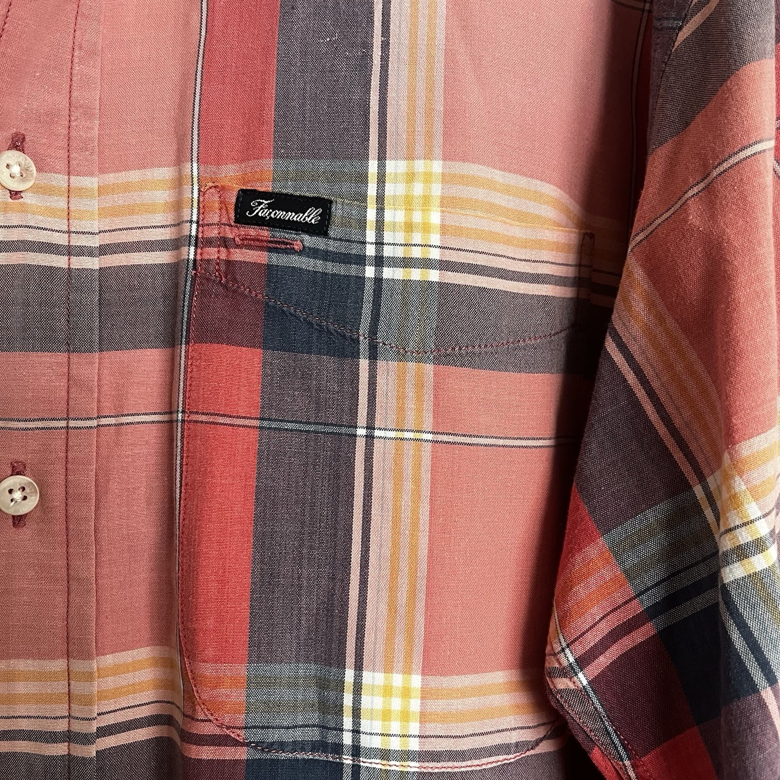 Faconnable Multi-Colored Plaid Button Down / Up S… - image 8